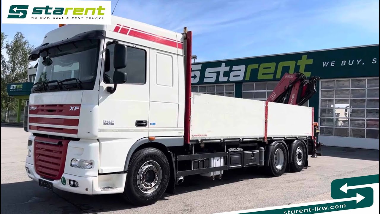 verkauft - DAF XF460 6x2, Heckkran FASSI F235, Liftachse, Lenkachse, LKW24019, www.starent-lkw.com