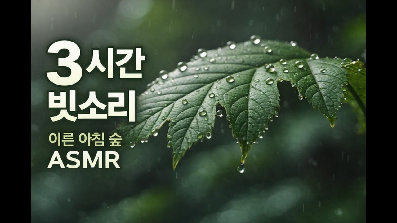 이른 아침 숲 빗소리 🌿 수면을 부르는 자연 ASMR