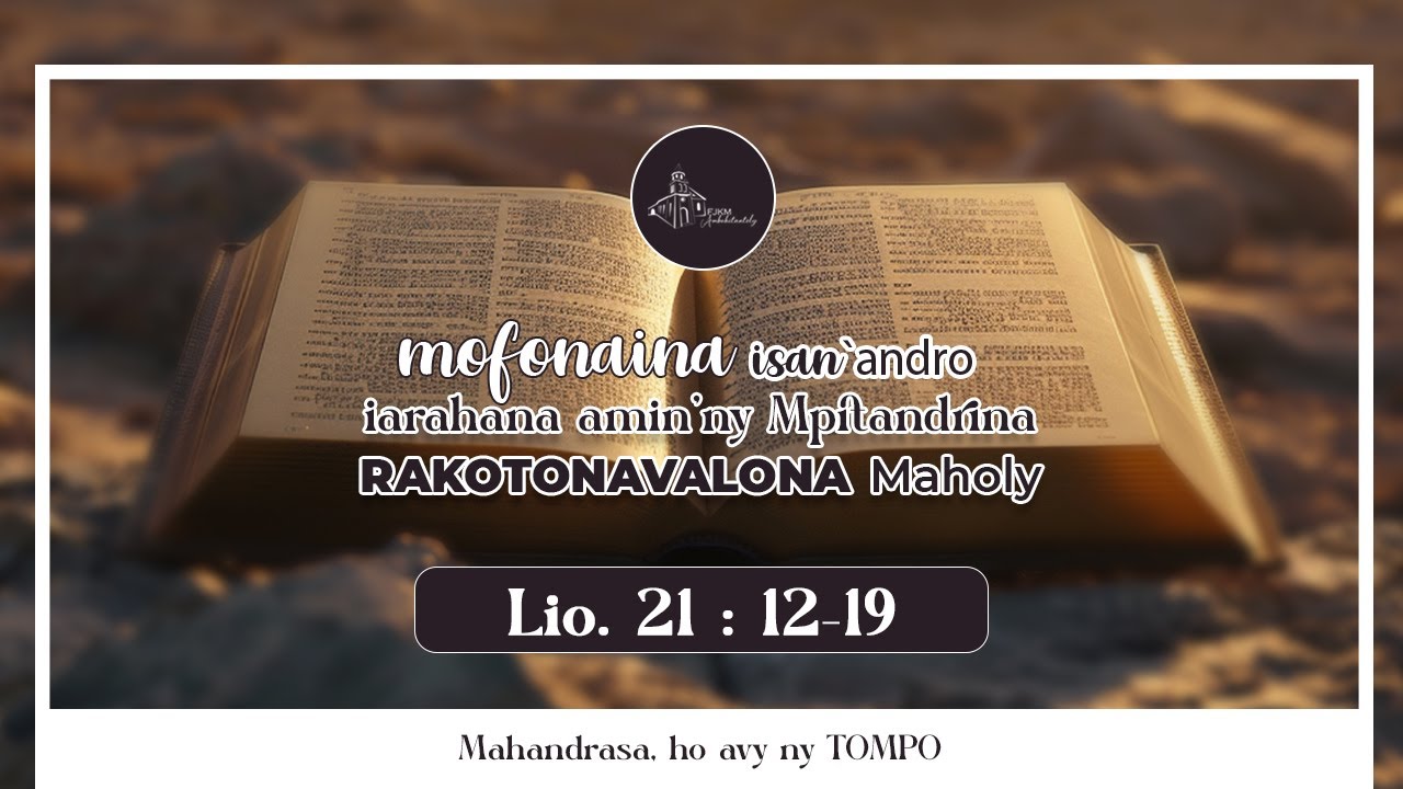 Mofonaina isan'andro anio Zoma 28 Novambra 2025. FJKM Ambohitantely.