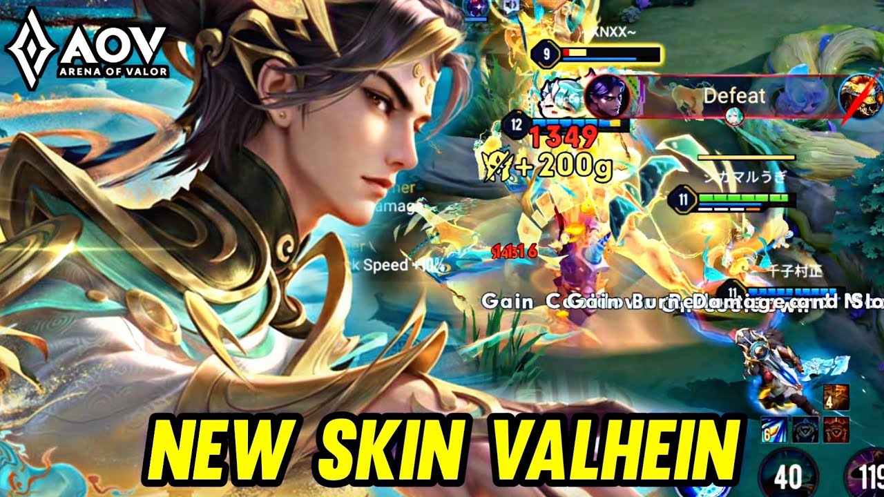 AOV : NEW SKIN VALHEIN LNY GAMEPLAY - ARENA OF VALOR LIENQUANMOBILE ROV