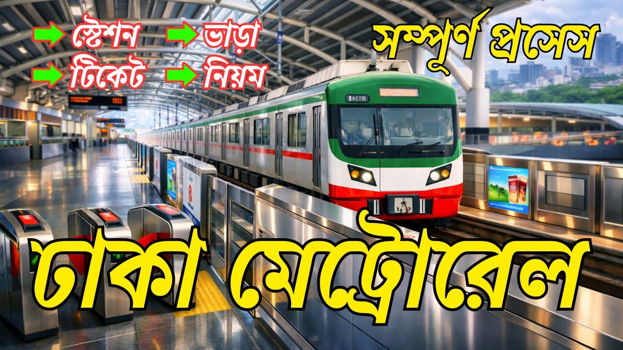 Dhaka Metro Rail Full Guide | প্রথমবার কিভাবে উঠবেন | নিয়ম, স্টেশন, টিকেট, ভাড়া, কার্ড | A-Z Process