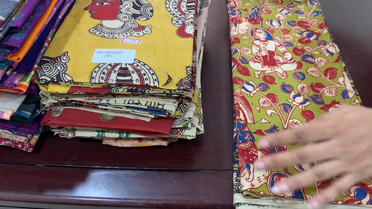 Avilable blouse pieces 99 kalamkari & printed blouse pieces & 150 pure pochampalli blouse pieces p