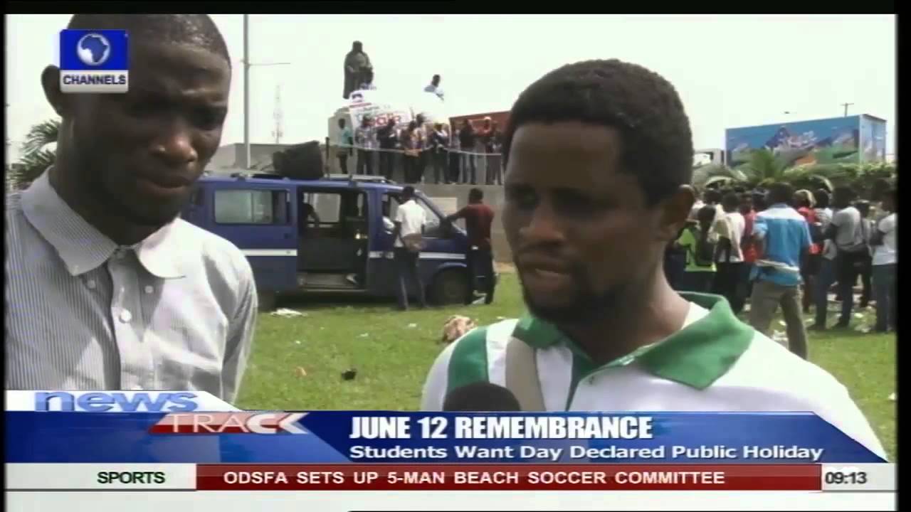 June 12 Students Want Day Declared Public Holiday -- 12/06/15