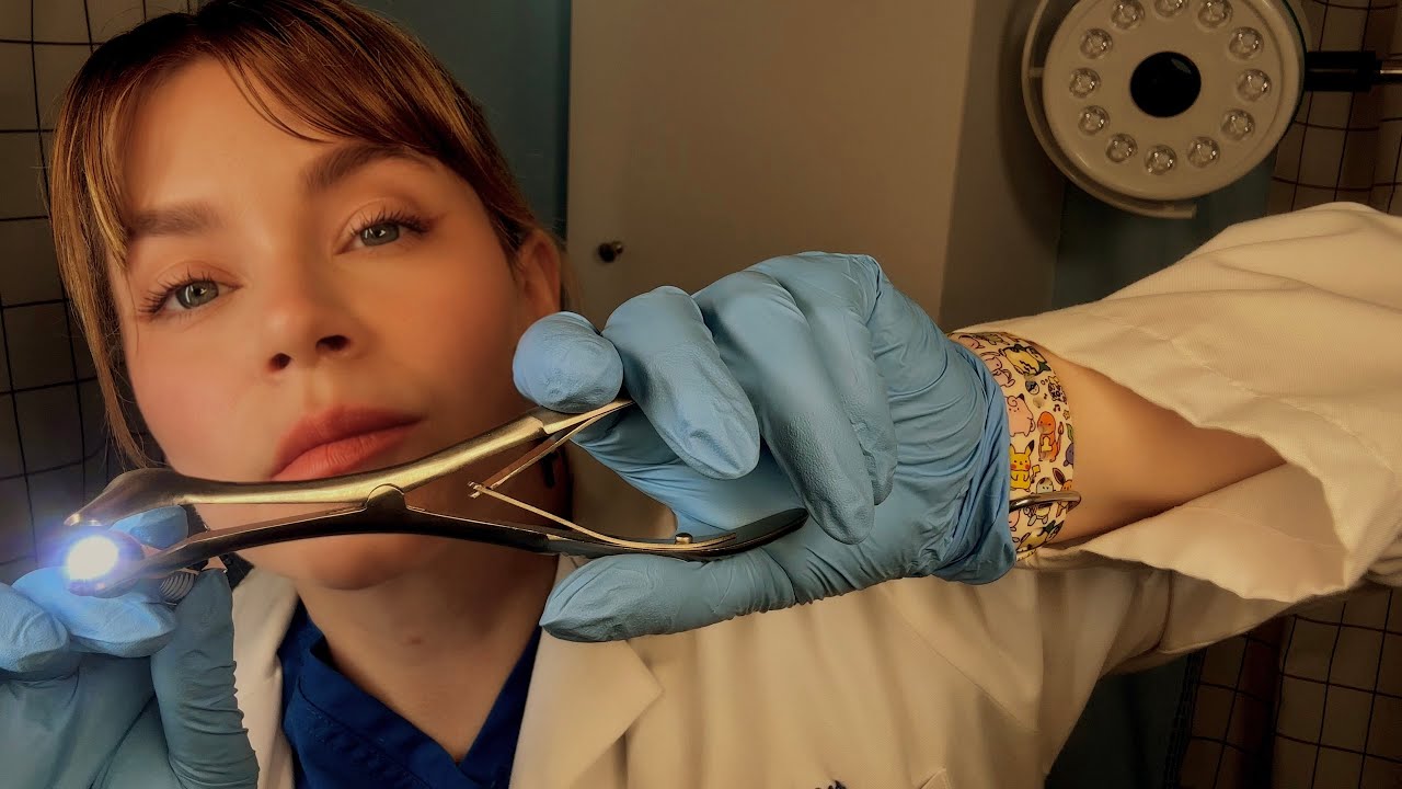 ASMR Ear Exam & Ear Cleaning | No Mic Scratching (But see desc)