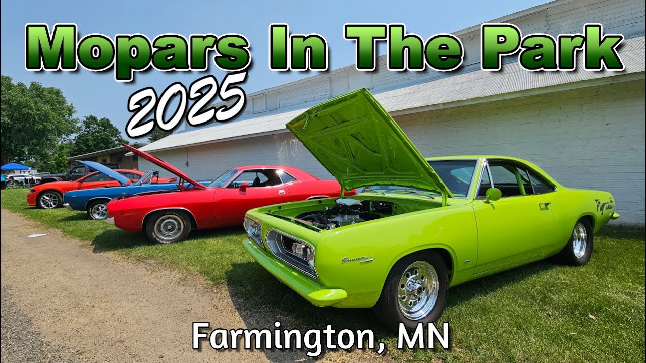 HUGE CLASSIC CAR SHOW !! Mopars In The Park 2025 - muscle cars - hot rods - race cars