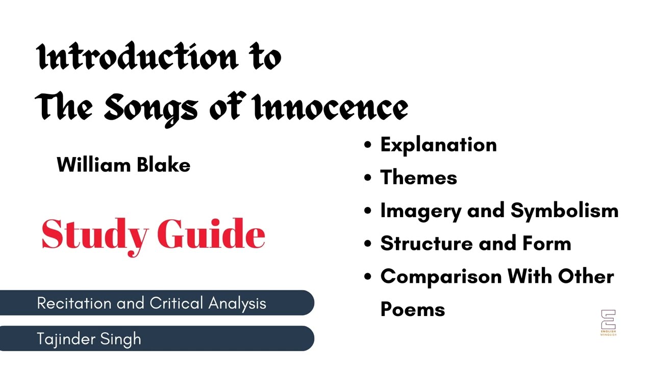 Introduction to The Songs of Innocence | William Blake | Critical Analysis