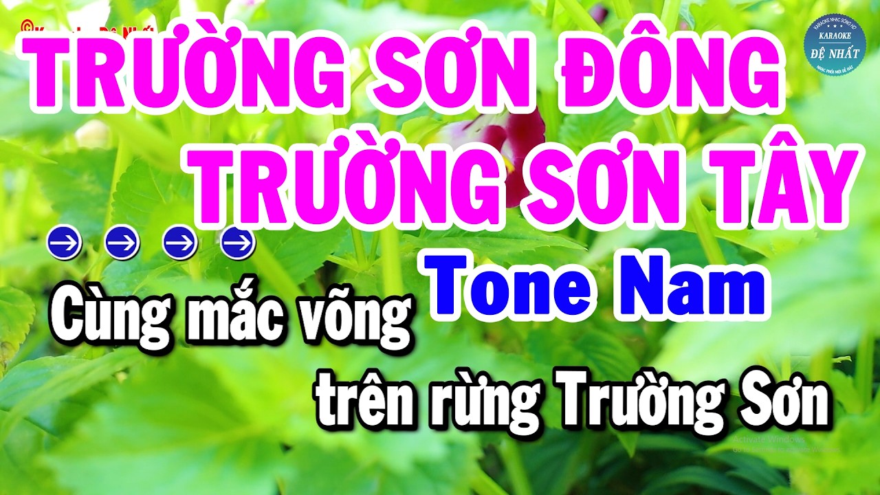 Trường Sơn Đông Trường Sơn Tây Karaoke Tone Nam Nhạc Sống Cha Cha Dễ Hát | Karaoke Đệ Nhất