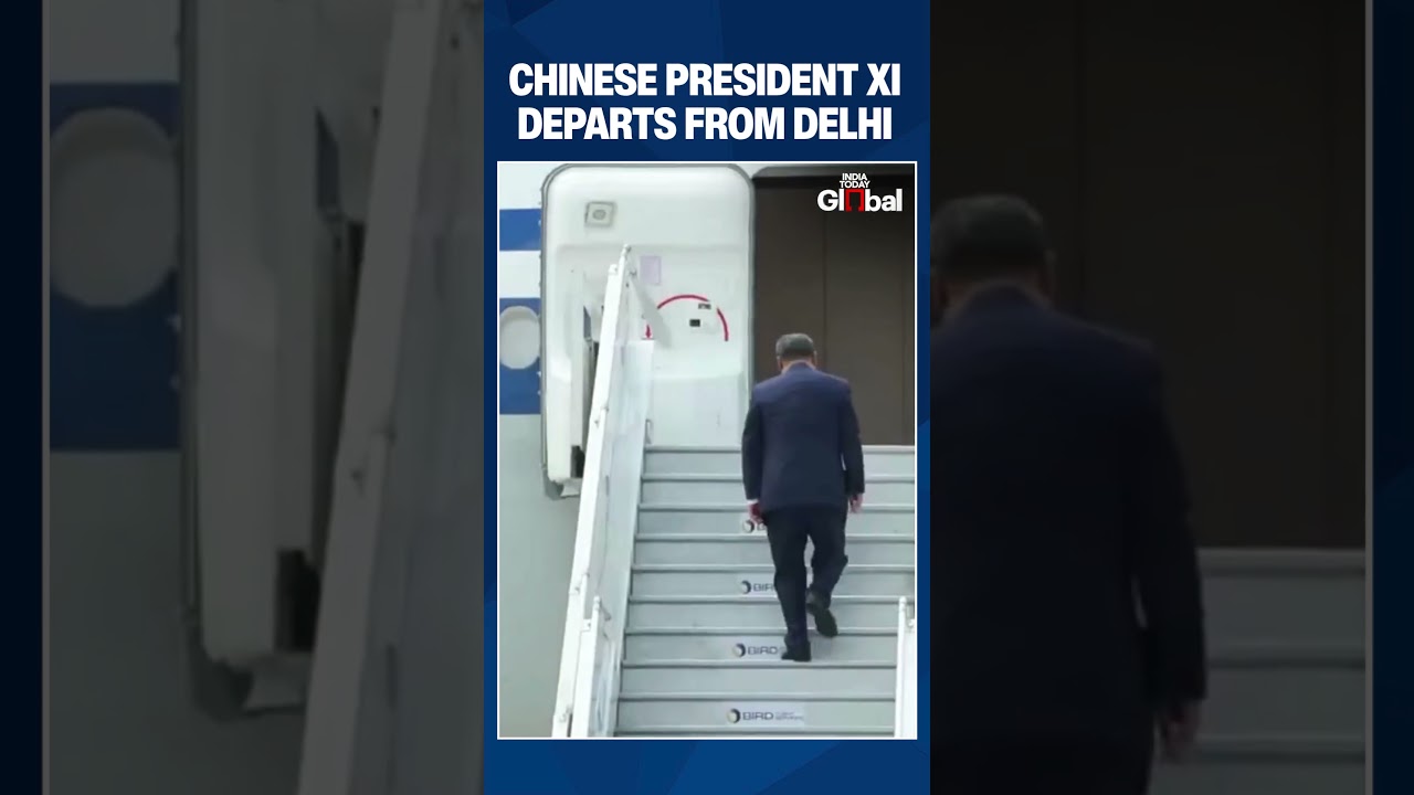 Chinese President Xi Jinping Departs Delhi Following High-Level Participation In BRICS Summit