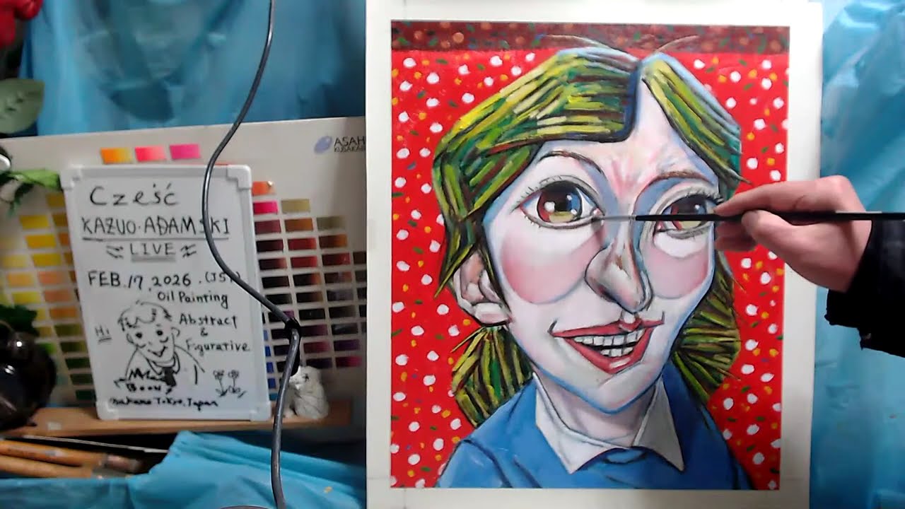 Oil painting  portrait day 6 op1641-6 [LIVE]--  