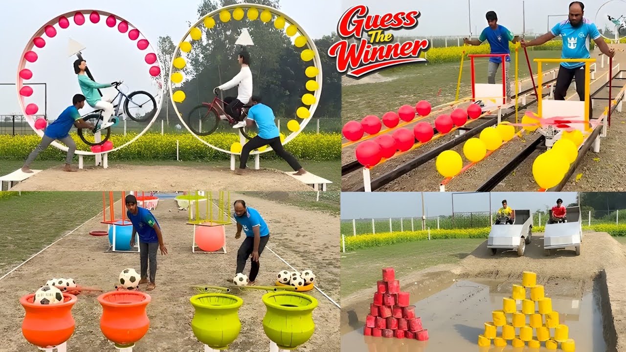 Balloon Bursting and Football Contest 🔥|Guess the Final Winner Before the Shock 🤔/ Amazing Challenge