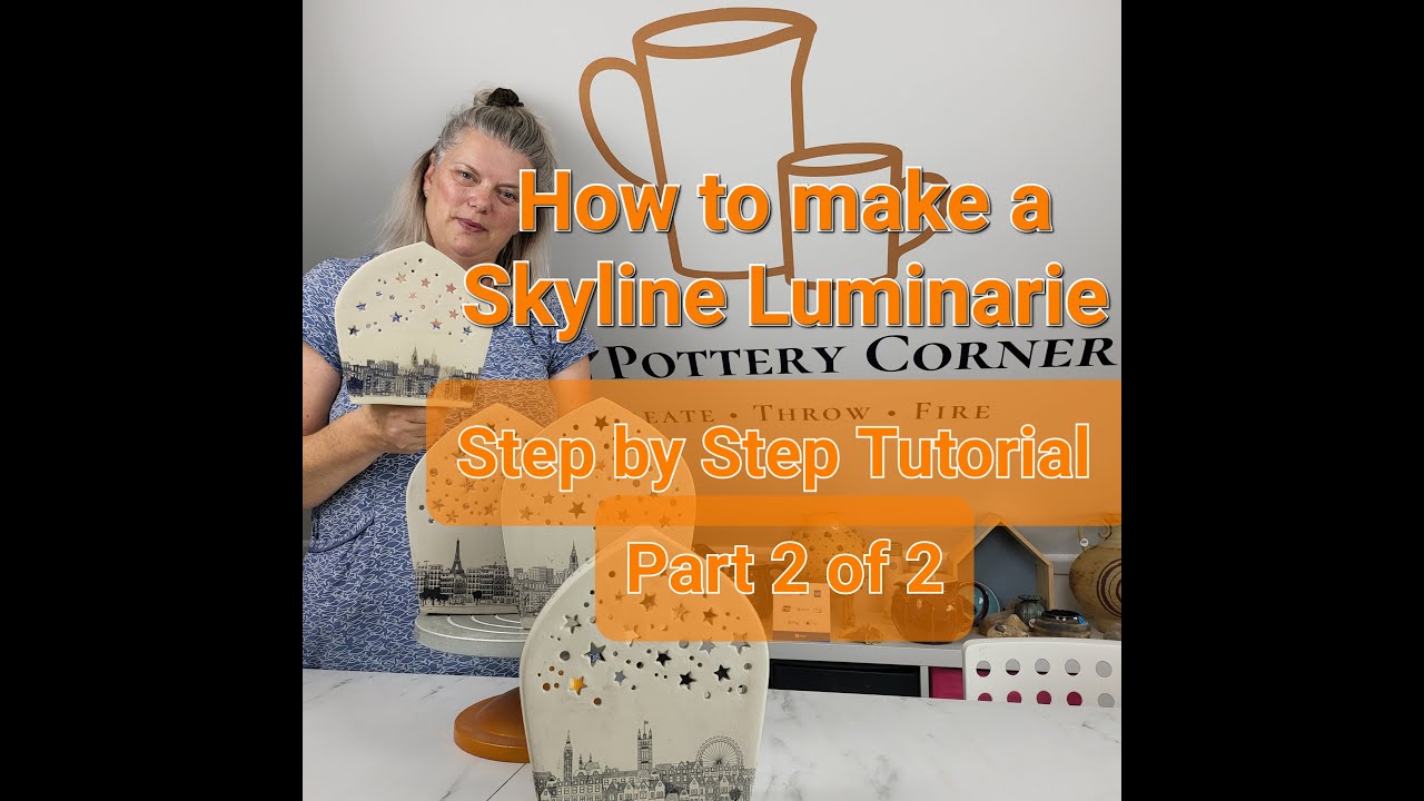 Handbuilding with Clay:  GREAT CHRISTMAS PROJECT  Skyline Luminaire - Full Tutorial Pt 2