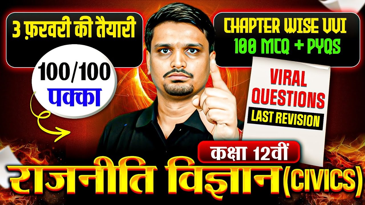 Class 12th Political Science VVI Questions | Class 12 Political Science Objective & Subjective 2026