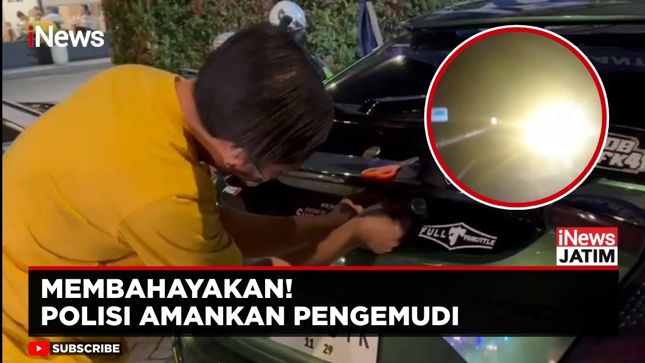 Viral di Medsos, Mobil Pakai Lampu Sorot Belakang Diamankan Polisi Sidoarjo | iNews Jatim