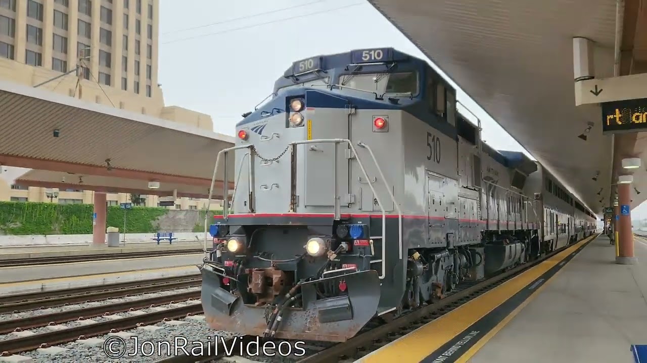 Amtrak P32-8BWHs/Dash 8s on Amtrak, spotted by JonRailVideos in 2025