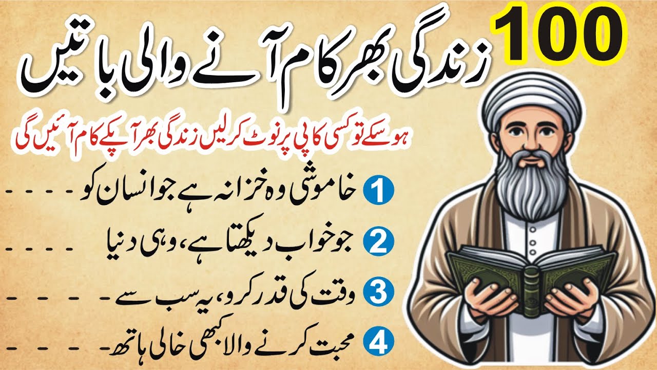 100 hikmat ki batain in urdu | hikmat | ilm ki baten | danai ki baten in urdu | ahmad daily voice