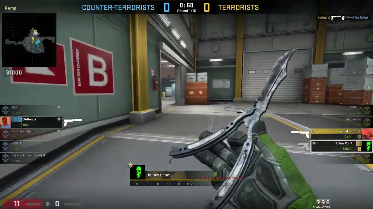 CSGO Nuke Pistol Round 4K - I'm Deaf - Glock-18 Nuclear Garden FT - Specialist Gloves Emerald Web WW