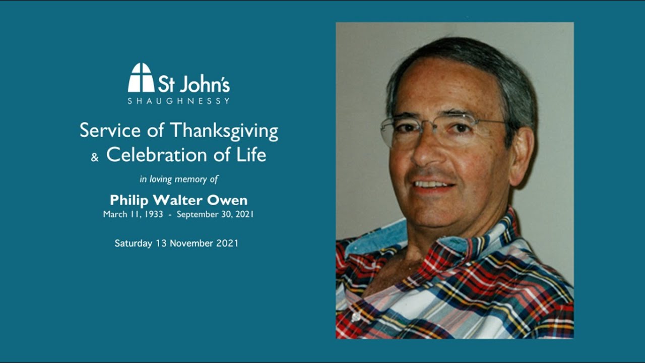 Philip Owen memorial service