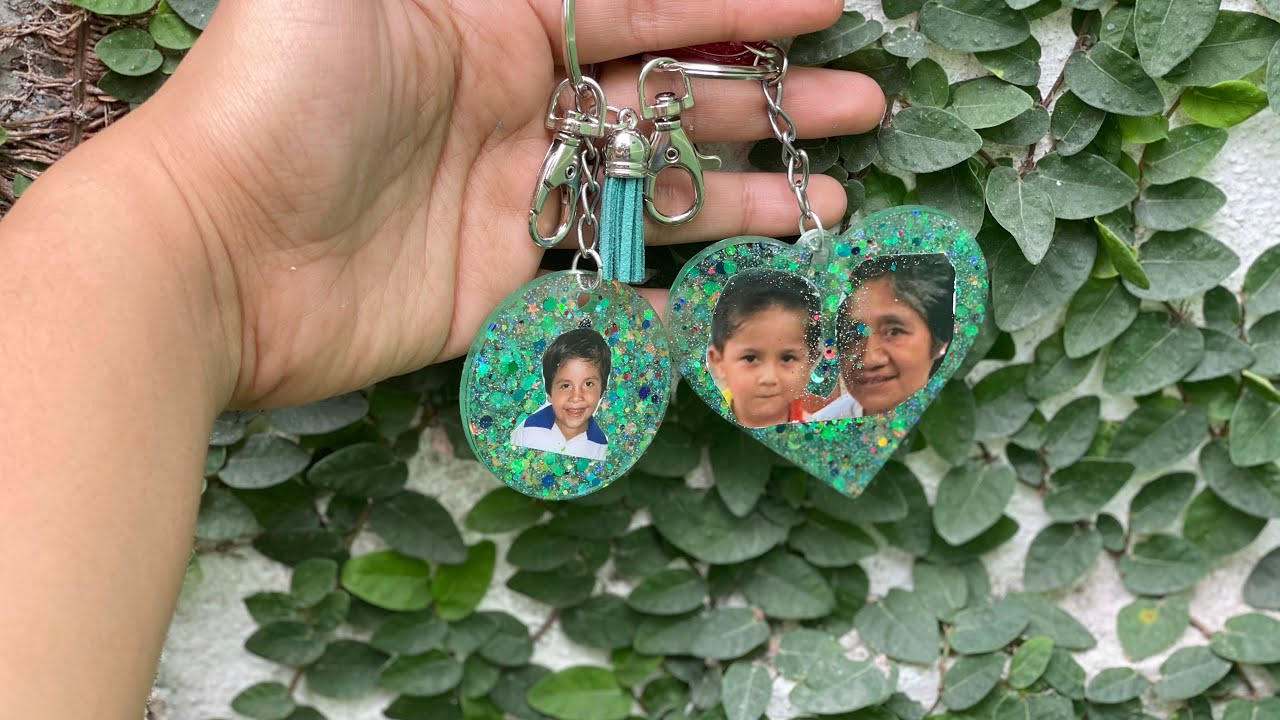 Llaveros de resina con fotografia / resin keychain with photo