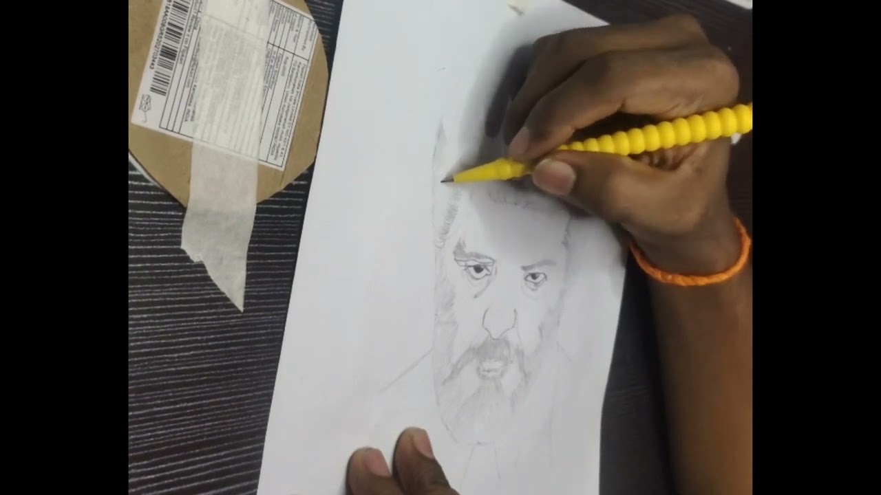 Today celebrity drawing basic  face cut only