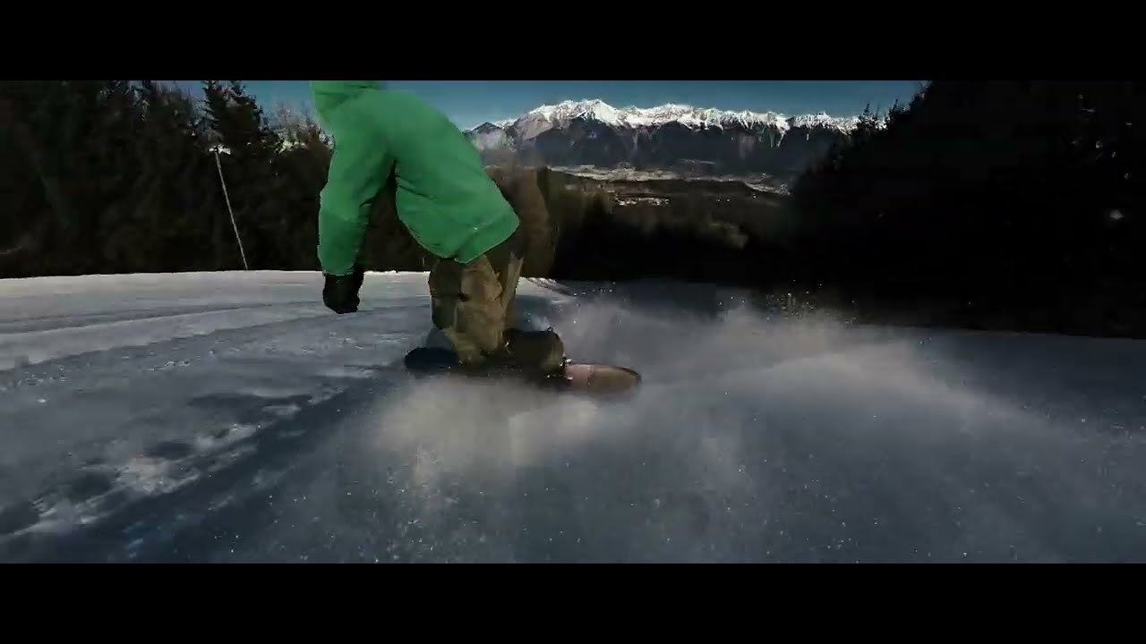 Snowboarding UltraWideScreen 21:9 / 2.35:1 Insta360 X3 @Around-Innsbruck