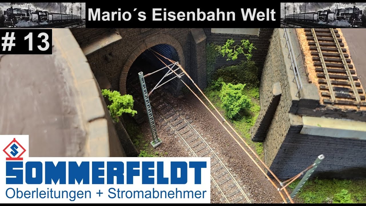 (13) Sommerfeldt Oberleitung auf der Anlage ... H0 Anlage / Mario´s Eisenbahn Welt