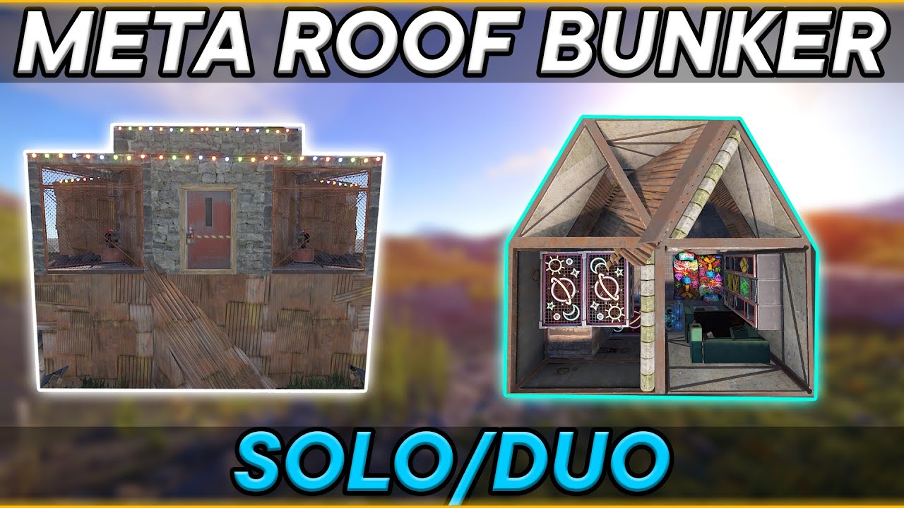 META BUNKER - Solo/Duo 2x1 Roof Bunker Base Design 2022 - RUST BASE DESIGN 2022