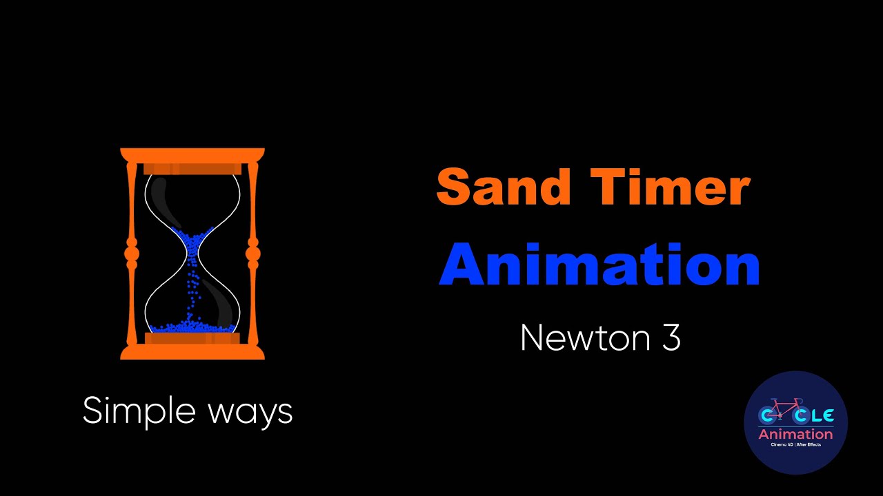 Sand Timer Animation using After effects by cycle animation