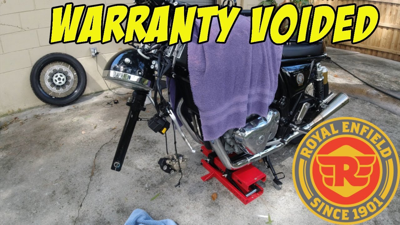 Royal Enfield Continental GT 650 Clipons, Fork Gaiters, and Headlight Bracket Installation