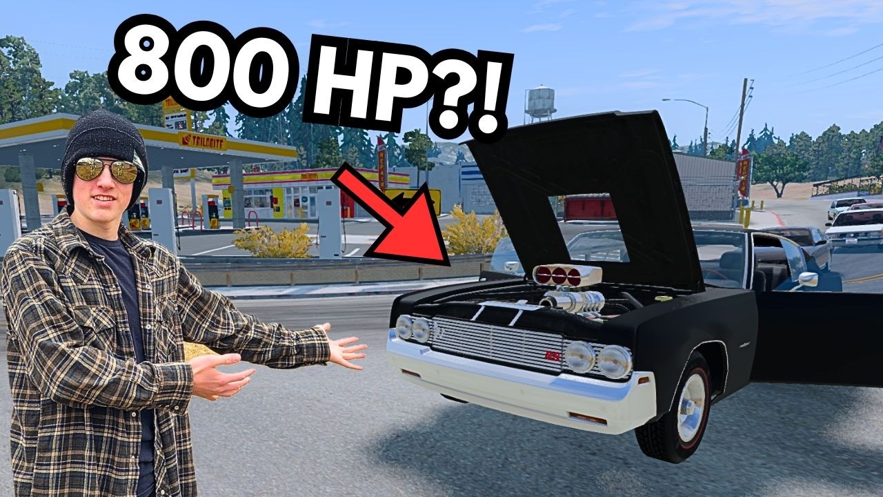 I Built an 800HP DRAG MONSTER in BeamNG Drive!!!