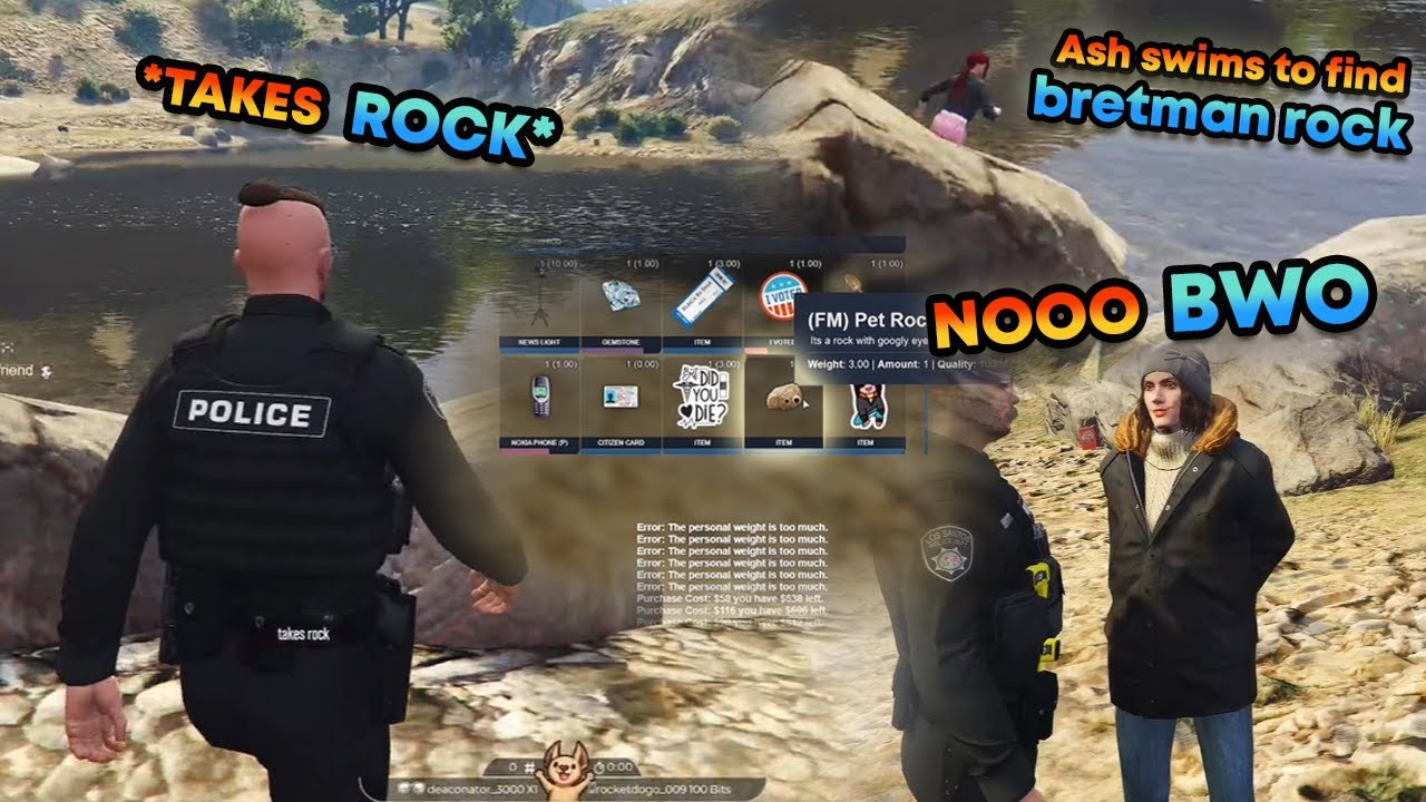 Crocodile Steve throws 4T's rock (Bretman Rock) | GTA V RP NoPixel 3.0