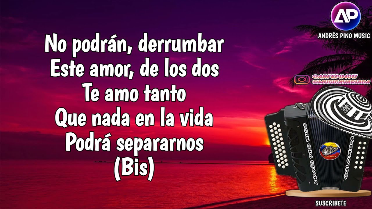 No Podran Separarnos - Jorge Celedon | Letra | Andres Pino Music