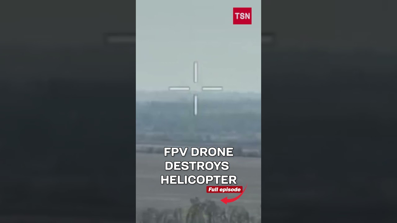Ukrainian FPV DRONE DESTROYS $6M Russian Mi-8 Helicopter in Donetsk!