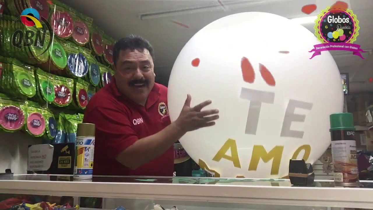 Globo gigante con spray