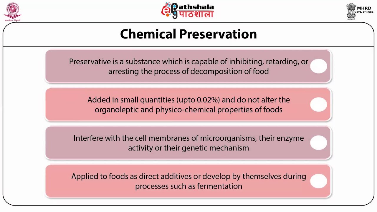 Chemical Preservation in food processing (FT)
