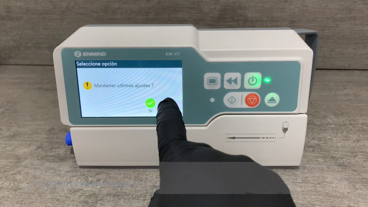 FUNCIONAMIENTO BOMBA DE INFUSIÓN ENMIND EN-V7