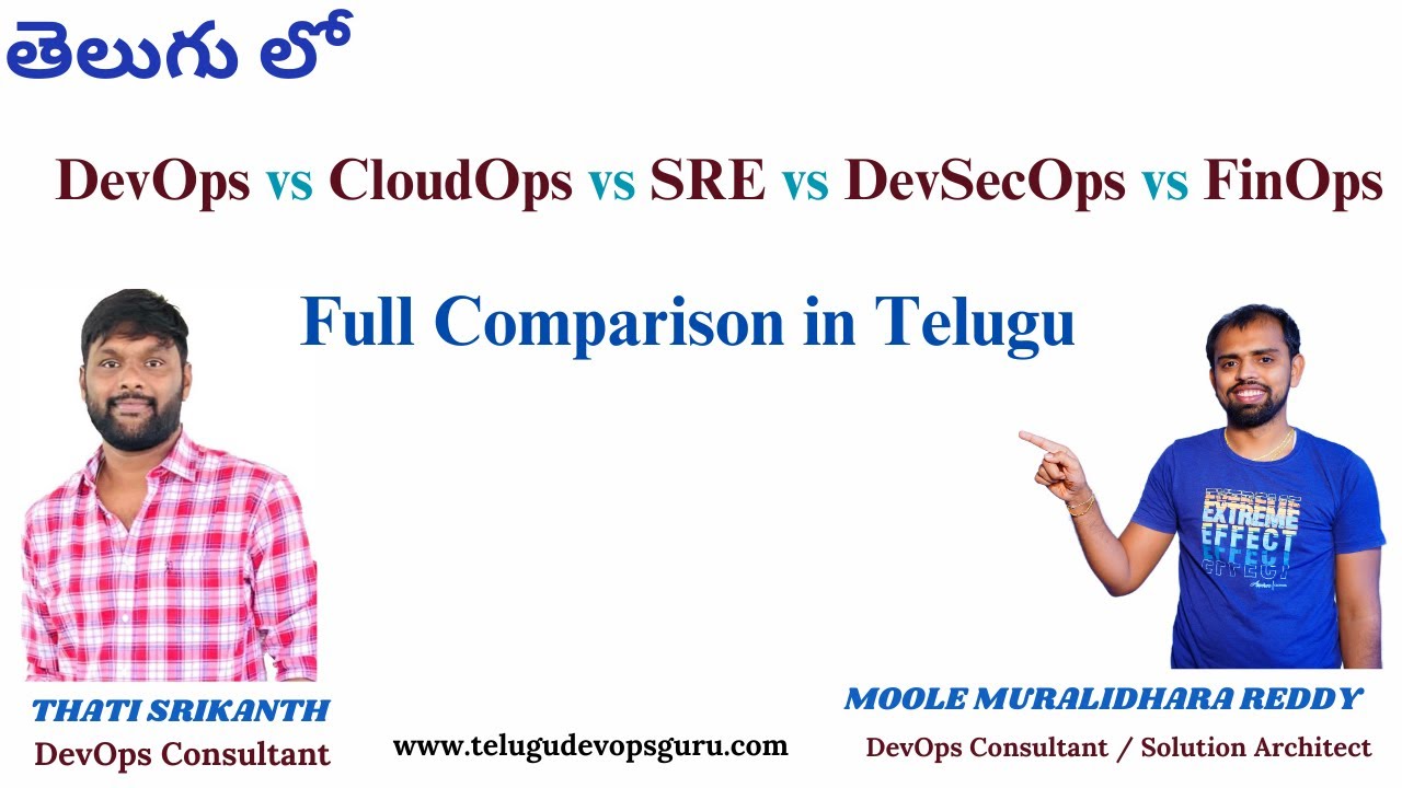 DevOps vs CloudOps vs SRE vs DevSecOps vs FinOps | Full Comparison in Telugu | #telugudevopsguru