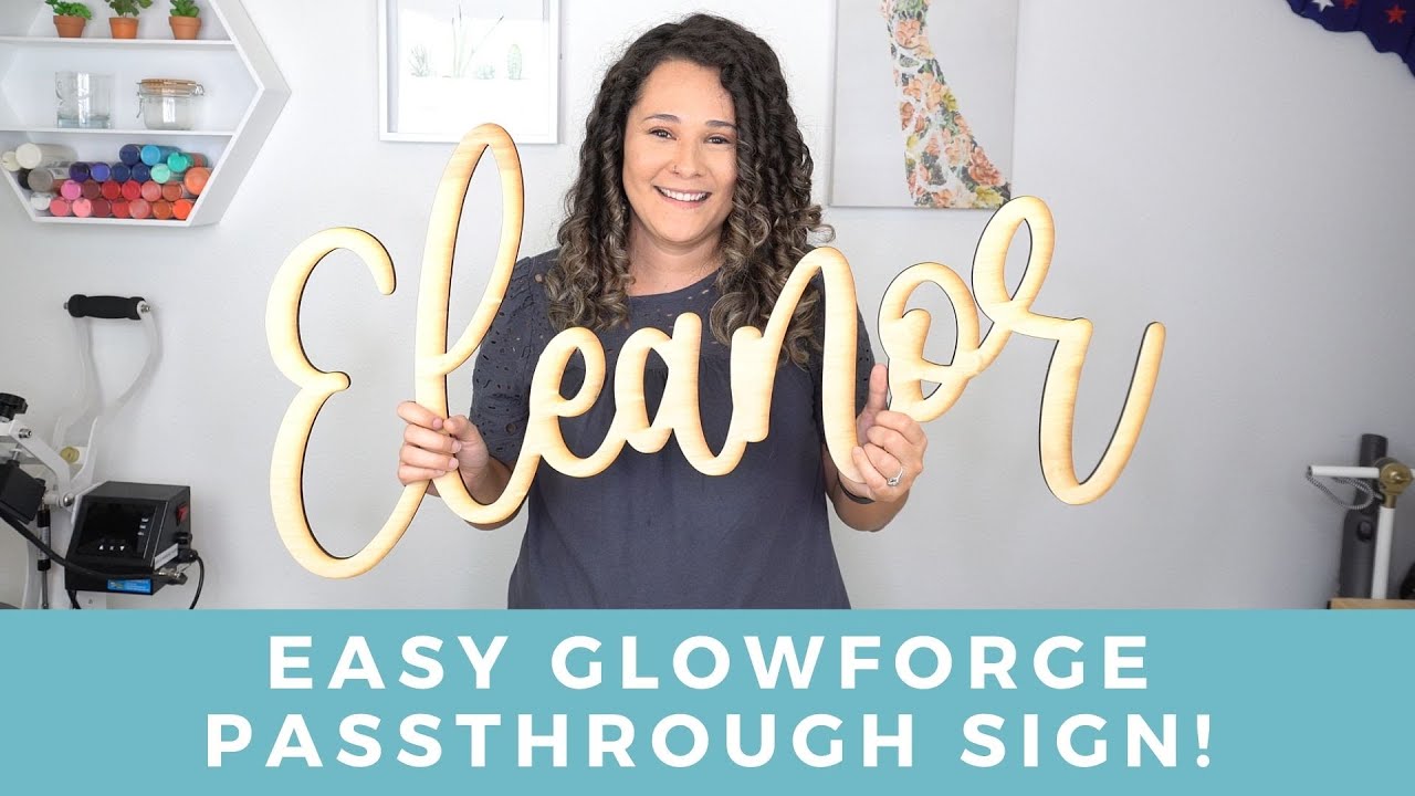 Glowforge Passthrough Name Designed in Silhouette Studio | Lisa Potts Designs