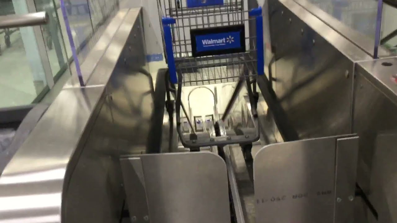 Before an unsuccessful modernization 2014 up shopping cart escalator 2019 at Walmart Maple Ridge BC