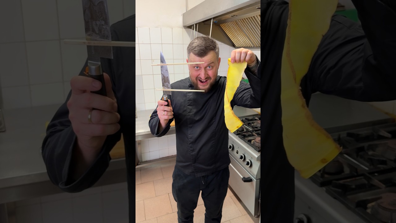 Slicing a Giant Paper-Thin Potato Slice with a Knife &mdash; Hack or Skill?