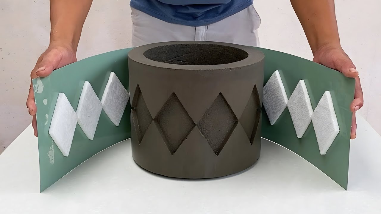 Smart way to make beautiful cement plant pots easily at home