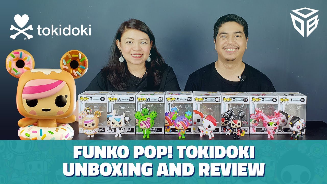 TOKIDOKI Funko Pops! Donutella, Mozzarella, Sandy, Stellina, Cactus Rocker, Sabochan and Caramelo.