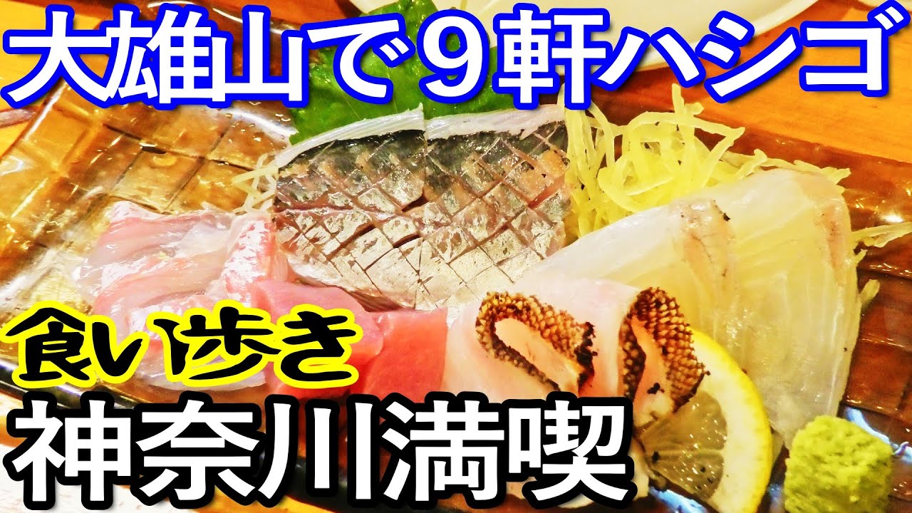 神奈川ゆる旅　南足柄市の大雄山で９軒ハシゴして食い歩き満喫