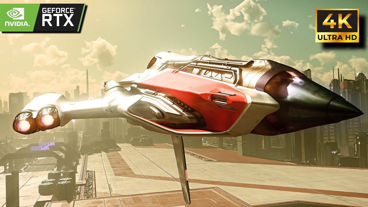Star Citizen 4K | Relaxing ArcCorp Exploration | No Commentary