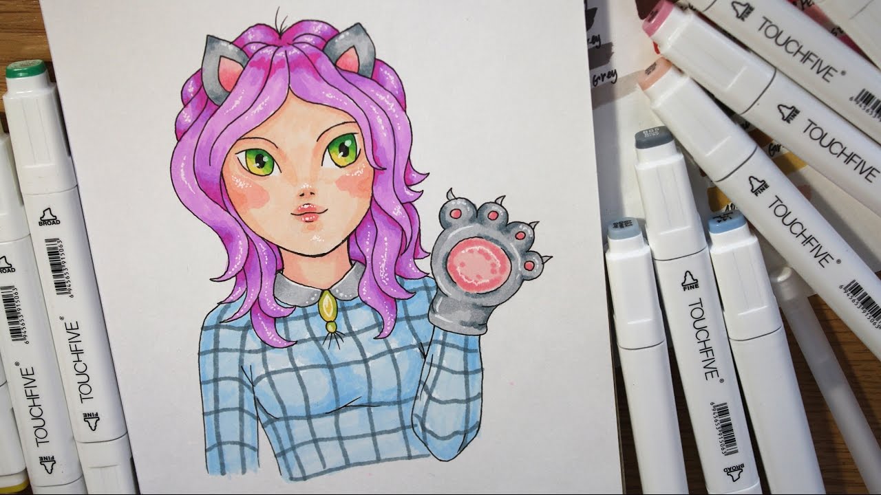 Touch Five Markers Review (80pc Animation Set) from Aliexpress 【Touchfive Speedpaint Manga Girl】