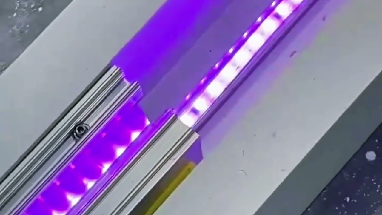 High-end glass railing with integrated lighting.