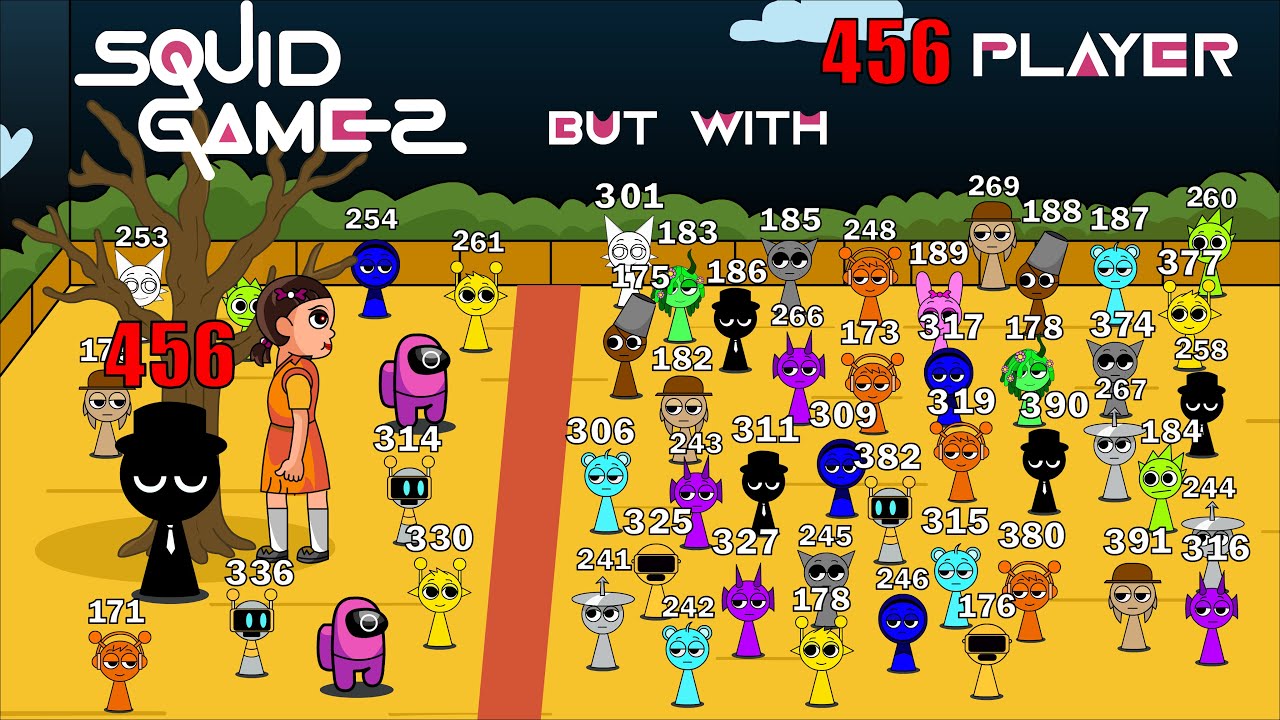 Incredibox Sprunki Squid Game, But With 456 Players