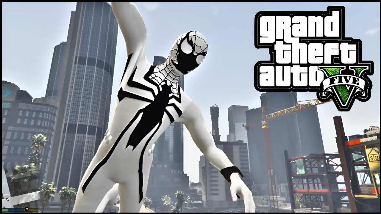 Anti-Venom Spidy Swings in GTA-V #gta #gta5  #gameplay #venom #spidy #ps5 #best #1m #60fps #gtav 