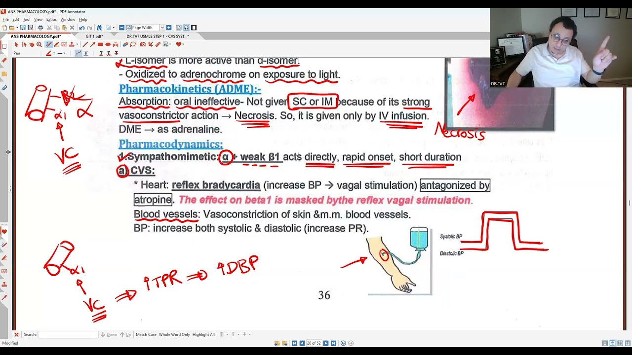DR.TA7: ANS PHARMA 6 PART 1 (MED SCHOOL NOT USMLE)