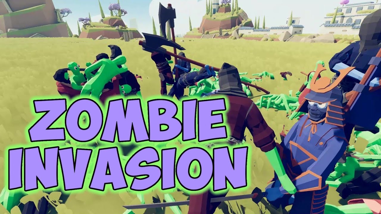 Shogun + Secret Faction vs Zombie Horde - Zombie Invasion #09 - TABS MODS Unit Possession Update