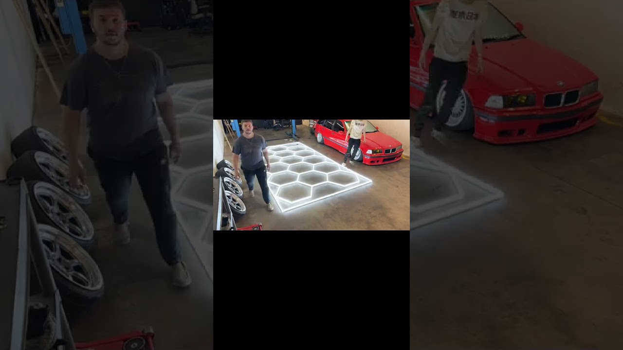 Hexagon LED light installation | Interior Renovation